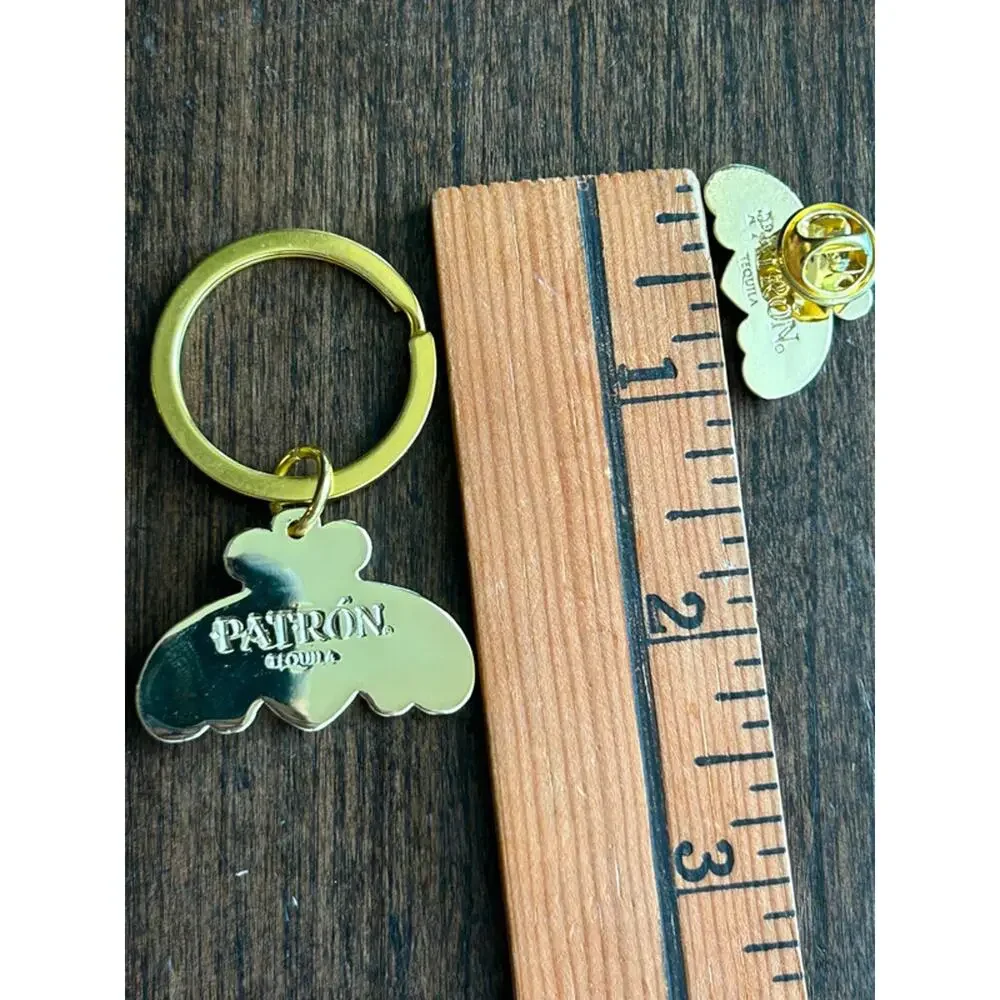 New patron gold bee key chain and hat pin